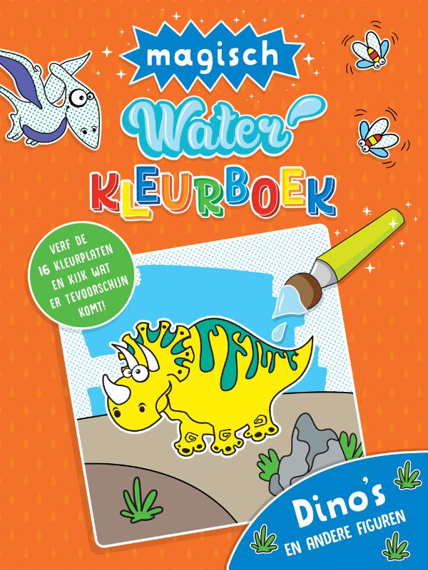 Waterkleurboek Dino's en andere figuren - 9789036641104