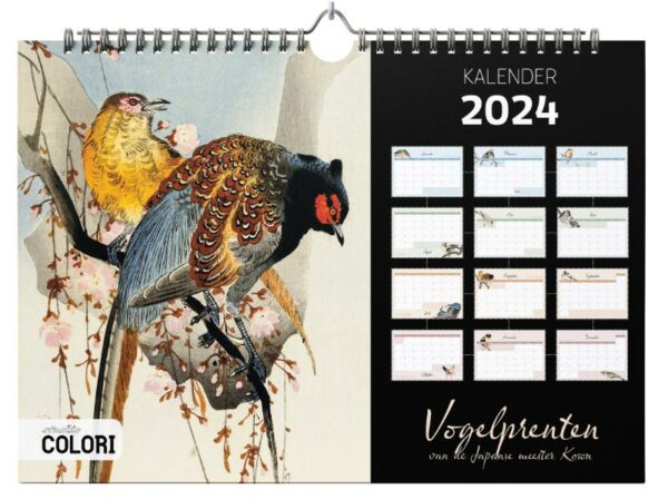 Kalender 2024 - Vogelprenten van de Japanse meester Koson - 9789492598424
