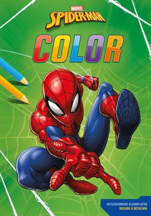 Marvel Spider-Man Color kleurblok / Marvel Spider-Man Color bloc de coloriage - 9789044765366