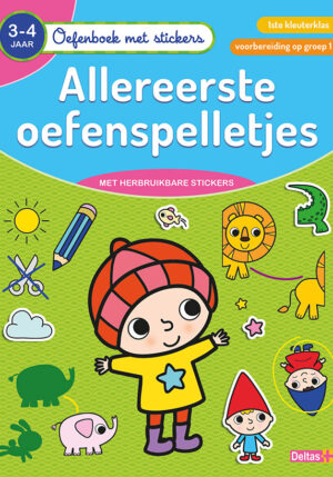 Oefenboek met stickers - Allereerste oefenspelletjes (3-4 j.) - 9789044757804