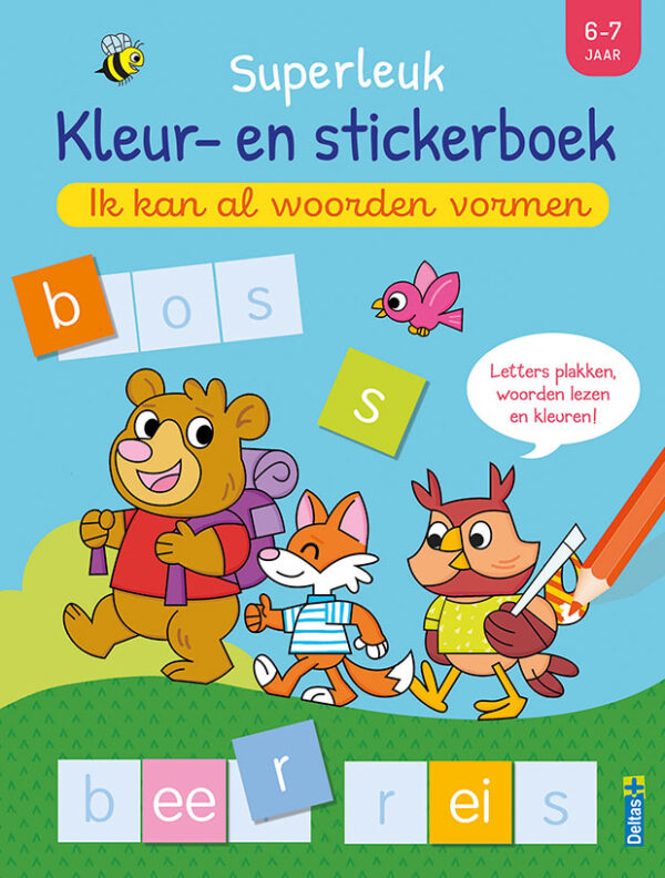 Superleuk kleur- en stickerboek - Ik kan al woorden vormen (6-7 j.) - 9789044759860